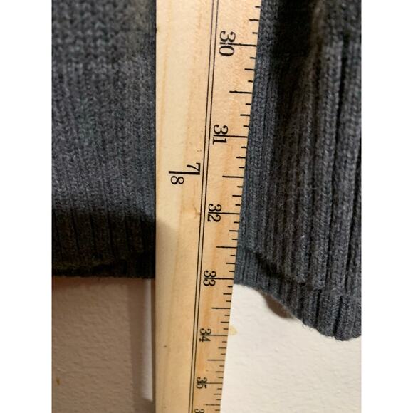 GH Bass & CO Men’s Gray Sweater 3/4 Zipper 100% Cotton Fishing Top - Picture 6 of 10